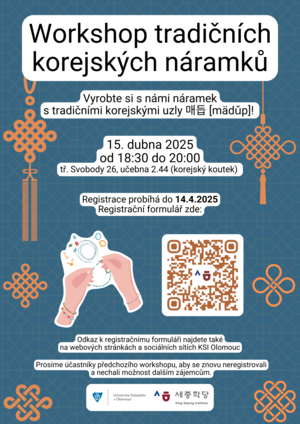 Workshop tradičních korejských náramků 2 Workshop tradičních korejských náramků 2